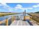 Beautiful dock overlooking the water and distant land, perfect for relaxation or fishing at 1612 John Fenwick Ln, Johns Island, SC 29455