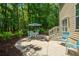 Backyard patio featuring outdoor seating and beautiful trees at 1721 Wellstead St, Mount Pleasant, SC 29466