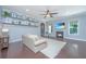 Inviting living room features built-in shelves, fireplace, and dark wood floors at 1721 Wellstead St, Mount Pleasant, SC 29466