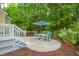 Charming patio with an umbrella-covered table and chairs, perfect for outdoor dining at 1721 Wellstead St, Mount Pleasant, SC 29466