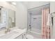 Charming bathroom featuring vanity and combined shower and bathtub at 1809 Rushland Grove Ln, Johns Island, SC 29455