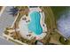 Bird's eye view of pool featuring lounge chairs, palm trees, and parking at 1903 Bolden Dr, Mount Pleasant, SC 29466