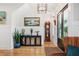 Hallway featuring stylish décor, hardwood floors, and tasteful accents, enhancing the home's sophisticated appeal at 1903 Bolden Dr, Mount Pleasant, SC 29466