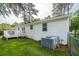 Spacious backyard with a deck, air conditioning, and lush lawn, perfect for outdoor enjoyment and entertaining at 2058 Bishop Dr, Charleston, SC 29414