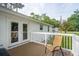 Cozy outdoor deck with room for seating and an entrance into the house at 2058 Bishop Dr, Charleston, SC 29414