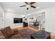 Open concept living and dining area with hardwood floors, and comfortable furnishings at 2058 Bishop Dr, Charleston, SC 29414