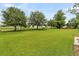 Spacious backyard with a tranquil pond view, enhanced by mature trees and a well-manicured lawn at 241 Clayburne Dr, Goose Creek, SC 29445
