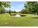 Scenic view of the community pond surrounded by lush greenery and a well-maintained lawn at 241 Clayburne Dr, Goose Creek, SC 29445