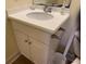 Bathroom vanity with a modern sink, fixtures, and plenty of counter space at 287 Driftwood Ln, Edisto Beach, SC 29438