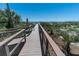 Walkway leading to a serene beach, framed by lush palms and a clear ocean view at 287 Driftwood Ln, Edisto Beach, SC 29438