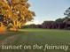 Sunset on the fairway at 287 Driftwood Ln, Edisto Beach, SC 29438