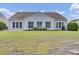 Spacious backyard with a well-maintained lawn, multiple windows, and neutral siding at 349 Waterlily Way, Summerville, SC 29486