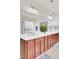 Modern bathroom features a double vanity with a sleek, frameless mirror at 349 Waterlily Way, Summerville, SC 29486