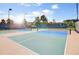 Outdoor pickleball courts with green and blue surface in a fenced in area at 349 Waterlily Way, Summerville, SC 29486