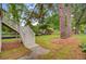 Spacious backyard with mature trees, and lush green grass at 501 Joseph St, Charleston, SC 29412
