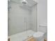 Modern shower room with glass door, rain shower head and toilet at 501 Joseph St, Charleston, SC 29412