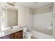 Clean bathroom with a single vanity, toilet, and a shower-tub combination at 5104 E Liberty Park Cir, North Charleston, SC 29405