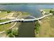 Picturesque aerial view of a modern walking bridge over the water with scenic coastal views at 5104 E Liberty Park Cir, North Charleston, SC 29405