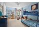 Colorful bedroom with bunk beds, soft rug, and plenty of space for play at 732 Gate Post Dr, Mount Pleasant, SC 29464
