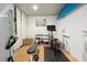 Basement gym featuring exercise equipment and surfboard decor on the walls at 732 Gate Post Dr, Mount Pleasant, SC 29464
