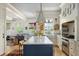 Charming kitchen with a large island, stainless steel appliances, and open layout into the living room at 732 Gate Post Dr, Mount Pleasant, SC 29464