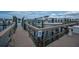 View of a boat lift and boat on the water, showcasing the deep water access and dock facilities at 81 Sandbar Ln # 23, Folly Beach, SC 29439