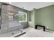 A beautifully tiled shower with a glass enclosure and ample natural light at 127 Rawlins Dr, Summerville, SC 29485