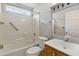Bathroom featuring a shower-tub combination, a white toilet and a wood vanity with granite counter at 1321 Wild Olive Dr, Mount Pleasant, SC 29464