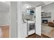 Convenient laundry closet with modern washer and dryer units near the living room at 1433 Oaklanding Rd, Mount Pleasant, SC 29464