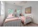 Charming bedroom with twin beds, soft pink accents, and playful decor, perfect for a cozy retreat at 1532 Sea Palms Cres, Mount Pleasant, SC 29464