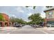 Charming street view with mature trees and attractive storefronts and ample parking at 1532 Sea Palms Cres, Mount Pleasant, SC 29464