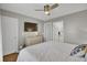Comfortable bedroom with dresser, ceiling fan, and ensuite bathroom entrance at 157 Tyger St, Summerville, SC 29485