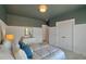 This bedroom features paneled walls, blue accents, and a neutral palette at 2038 Sea Water Dr, James Island, SC 29412