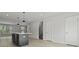 Open floorplan with modern kitchen island and hardwood floors at 205 Somerset Acres Dr, Summerville, SC 29486