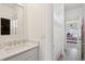Bright bathroom features a vanity with a white countertop and view to a bedroom at 2828 Wagner Way, Mount Pleasant, SC 29466