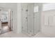 This bathroom features a glass shower with marble tile and a view into another room at 2828 Wagner Way, Mount Pleasant, SC 29466
