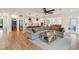Open concept living area flows into the kitchen featuring a spacious layout and stylish decor at 2828 Wagner Way, Mount Pleasant, SC 29466