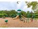 Playground with slides, climbing structures, and a soft landing surface of mulch at 2828 Wagner Way, Mount Pleasant, SC 29466