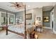 A beautiful main bedroom with carpet floors, a ceiling fan, and a walk-in closet at 2834 Parkers Landing Rd, Mount Pleasant, SC 29466