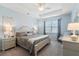 Serene bedroom with a tray ceiling, soft lighting, and neutral tones at 411 Topcrest Ln, Moncks Corner, SC 29461