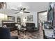 Cozy living room with beautiful wood-look floors, ceiling fan, and comfortable furniture, perfect for relaxing at 414 Birch Ave, Goose Creek, SC 29445