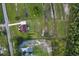Drone shot of multiple homes on large acreage lots with lots of trees and privacy at 4808 Wilson Rd, Meggett, SC 29449