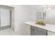 Kitchen with stainless steel dishwasher, white countertops and access to the backyard at 4850 Habersham Ln, Summerville, SC 29485