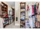 Walk-in closet featuring built-in shelving, clothing racks, and ample storage space at 591 Two Mile, Johns Island, SC 29455