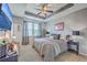 Bedroom with flat-screen TV, recessed ceilings, and fan at 605 Grassy Hill Rd, Summerville, SC 29483