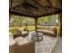 Relaxing gazebo area featuring comfortable seating and string lights at 708 Professor Dr, Ladson, SC 29456