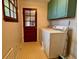 Functional laundry room with washer, dryer, and ample storage space at 8 Brisbane Dr, Charleston, SC 29407