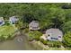 Aerial view of property featuring waterfront views and lush landscaping at 811 Treeloft Trce, Seabrook Island, SC 29455