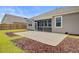 Backyard featuring a screened-in porch, patio, and a spacious lawn, ideal for outdoor activities at 104 Wild Orchid Way, Huger, SC 29450
