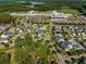 Discover this vibrant community from above, featuring a school, lush green spaces, and charming homes, all in one desirable location at 107 Cotton Blossom Way, Summerville, SC 29485